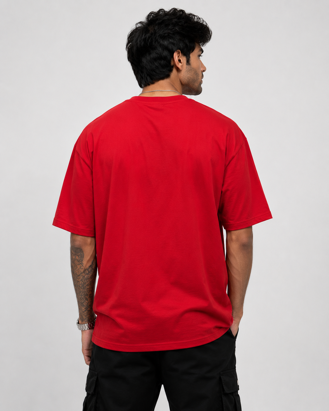 Abhayam Sarvada Warrior Illustration Oversized Men’s Fashion Tee D26020
