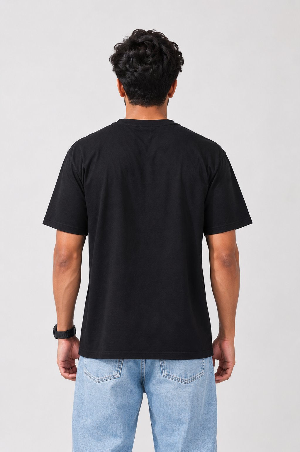 Alpha Street Men's Premium Graphic Cotton Black Tee D26005