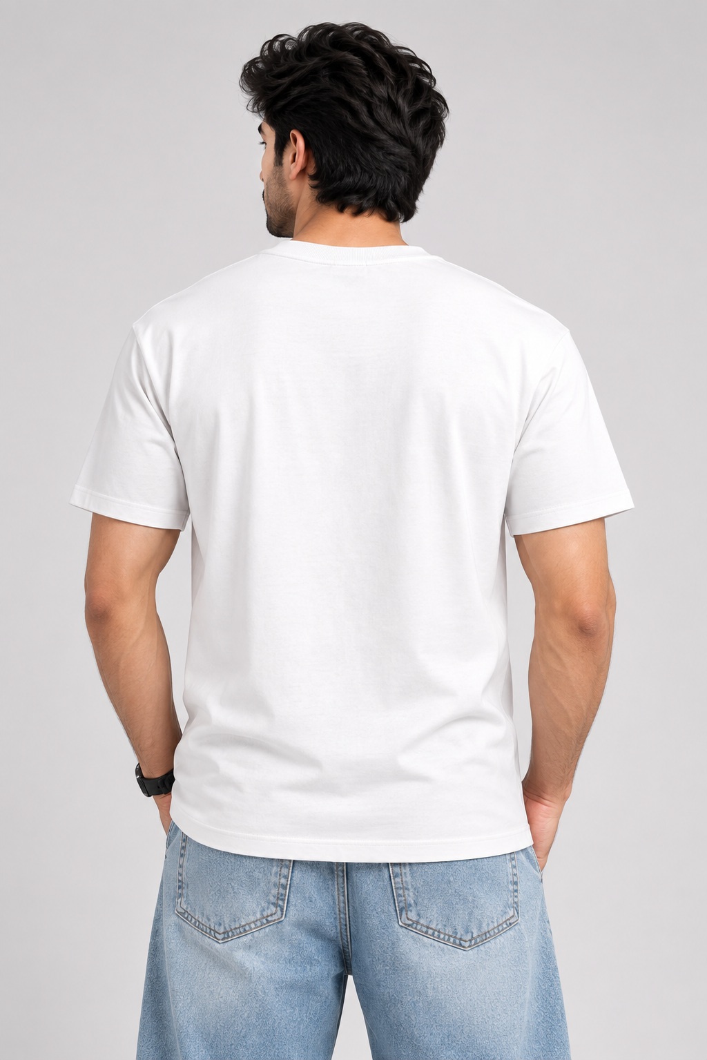 Men’s White Cotton Regular Fit Graphic Print T-Shirt | REVANX Casual Half Sleeve Tee D26012
