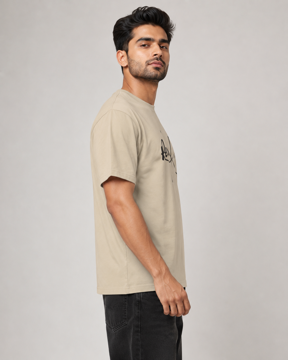 Men’s Relax Graphic Printed Oversized Cotton T-Shirt – Premium Casual Streetwear Tee D26013