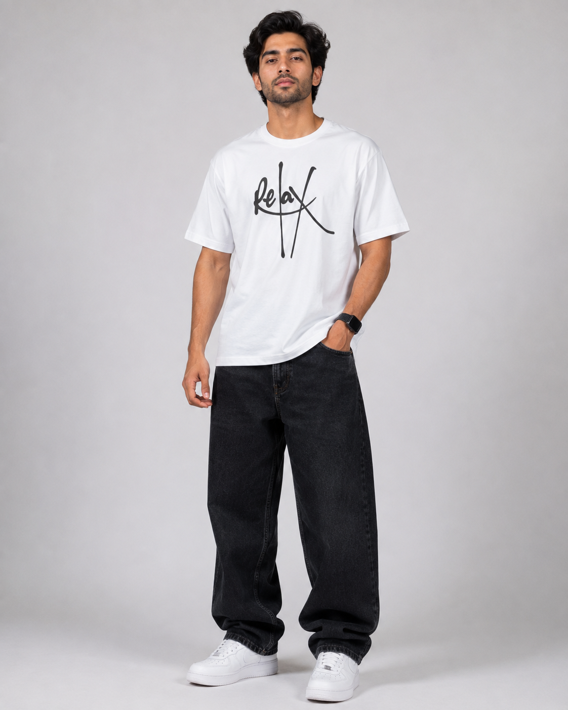 Men’s Relax Graphic Printed Oversized Cotton T-Shirt – Premium Casual Streetwear Tee D26013