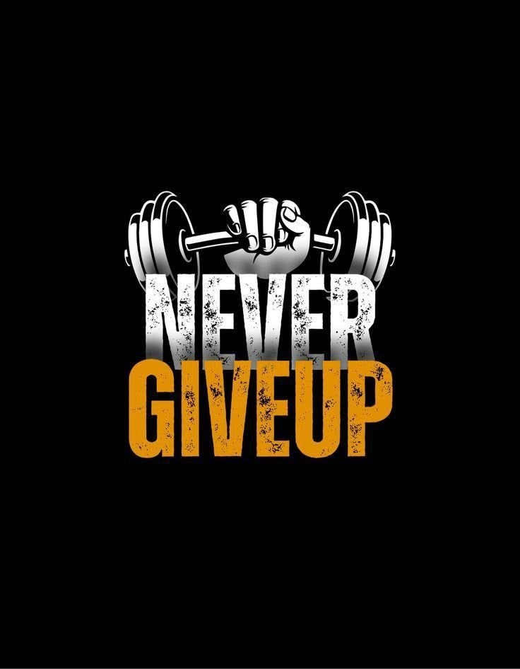 Never Give Up Gym Motivation Oversized T-Shirt for Men | Premium Black Graphic Tee D26017