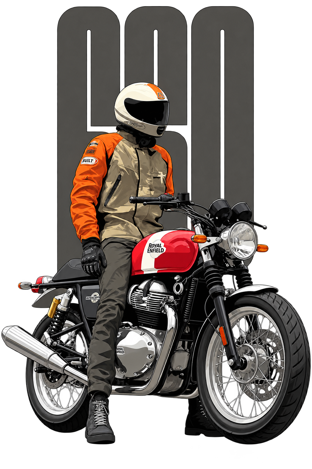 Oversized Biker Graphic T-Shirt for Men – Premium Cotton Streetwear Fashion D26015